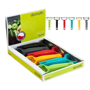 Curatator legume si fructe cu lama orizontala, mix culori, Color - disponibil in display 25 buc, Pret buc, cantitate minima de comanda 25 buc - Img 1