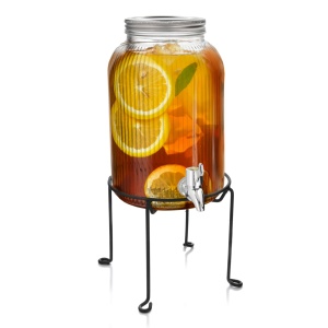 Dispenser bauturi cu robinet, 4L, suport metalic, Curly - Img 3