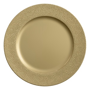 Farfurie decorativa 33cm, auriu, Bubble