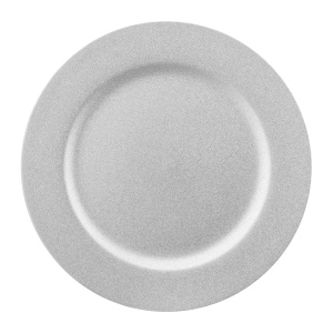 Farfurie decorativa cu sclipici 33cm, argintiu, Decor