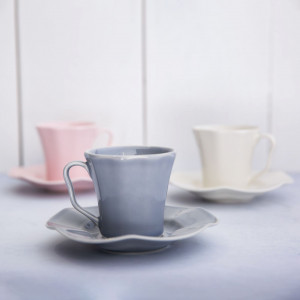 Farfurioara suport ceasca cafea espresso 11cm, gri, Diana Rustic - Img 2
