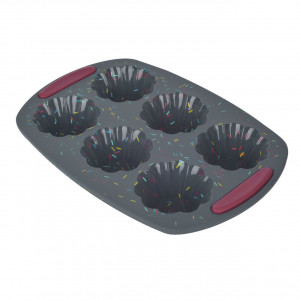 Forma briose, 6 portii, negru, silicon, Felice - Img 2