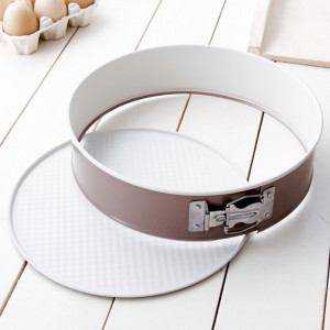 Forma tort 24cm, baza detasabila, invelis non-stick Caffe Creme, SNB - Img 3
