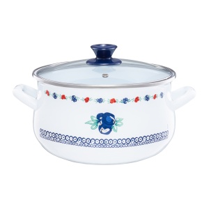 Oala email cu capac 20cm, 3.8L, Kalina