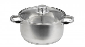 Oala inox cu capac 24cm, 5.8L, Santo