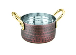 Oala servire cu doua manere 9cm, 350ml, cupru, Charms