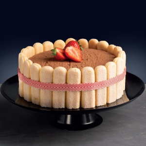 Platou tort/desert 32cm, negru, Lily - Img 2