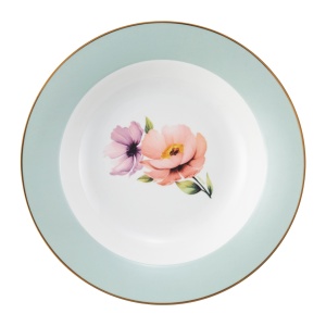 Farfurie adanca Flores, 23 cm diametru, ideala pentru servirea supelor sau pastelor