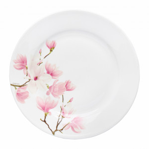 Farfurie desert din colectia Magnolia, ce impresioneaza prin delicatete si design floral