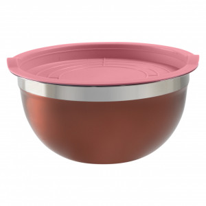 Set bol cu capac, 2 buc, 18-20cm, roz, Minestrone - Img 2