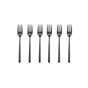 Set furculita desert 14.5cm, 6 piese, Como Black - Img 1
