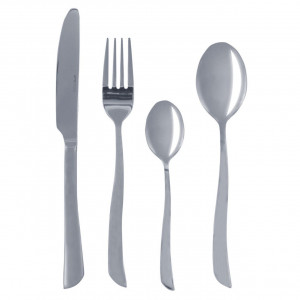 Set tacamuri inox, 24 piese, 6 persoane, Wave - Img 2