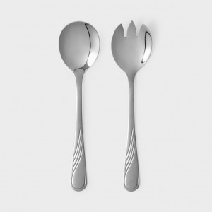 Set tacamuri inox servire salata 24cm, 2 piese, mari, Napoli - Img 2