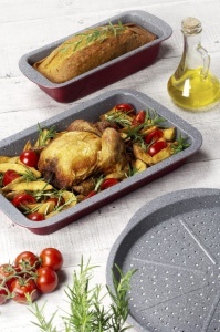 Tava copt chec 37x13cm, cu invelis Non-stick, Cherry - Img 6
