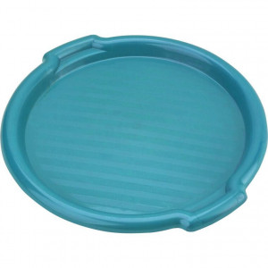 Tava rotunda cu manere 35.5x3cm, albastru, Clever