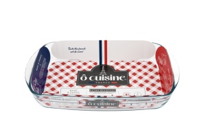 Vas termorezistent 40x27x7cm, 4.9L, Glass Ovenware - Img 5
