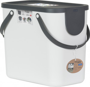 Cos colectare selectiva 25L, alb, Albula