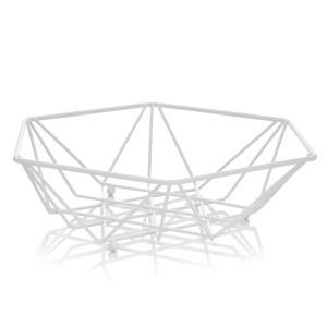 Cos depozitare fructe 26cm, alb, Decor