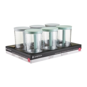 Dozator de aluat 1L, mix culori, Fern - disponibil in display 6 buc, Pret buc, cantitate minima de comanda 6 buc - Img 1