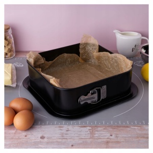 Forma tort 24x24x6cm, baza detasabila, invelis non-stick, negru, SNB - Img 5