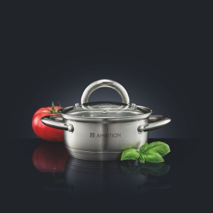 Oala inox cu capac 14cm, 1.1L, Solar - Img 2