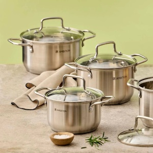 Oala inox cu capac 14cm, 1.2L, Hugo - Img 5