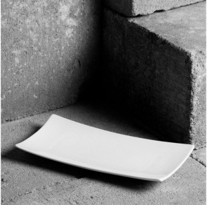 Platou adanc 26.5x12.5cm, alb, Salsa