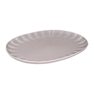 Platou oval 30x22.5cm, gri, Ligne