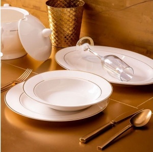 Platou oval 35.5x21cm, Aura Gold - Img 3