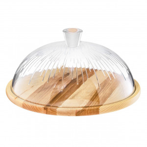 Platou rotativ din lemn cu capac 33.5cm, Sophie - Img 5