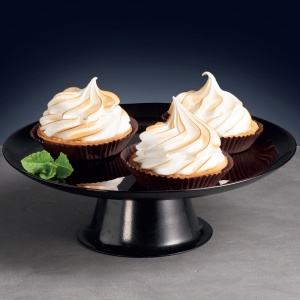 Platou tort/desert 32cm, negru, Lily - Img 3
