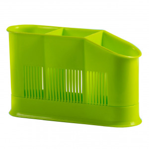 Scurgator tacamuri, 3 compartimente, verde, Asca