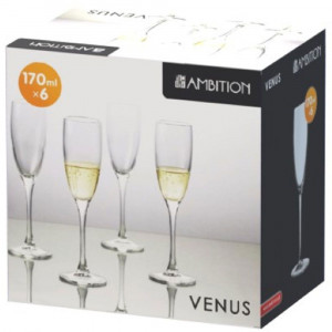 Set 6 pahare sampanie 170ml, Venus - Img 3