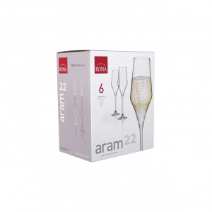 Set 6 pahare sampanie 220ml, RONA Aram - Img 4