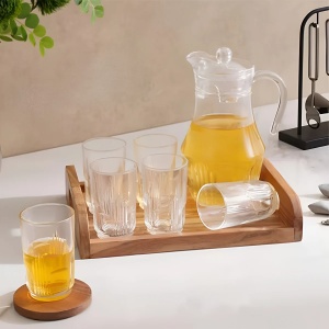 Set 7 piese, carafa 1.8L, 6 pahare 270ml, Orient - Img 6