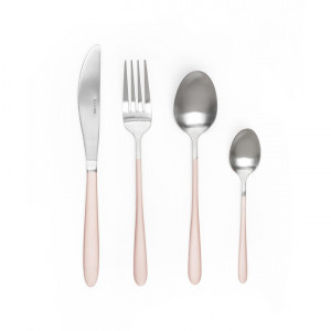 Set tacamuri inox, 16 piese, 4 persoane, Metallic