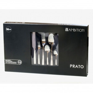 Set tacamuri inox, 36 piese, 6 persoane, ambalate in cutie cadou, Prato - Img 4