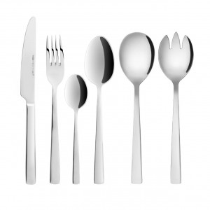 Set tacamuri inox, 50 piese, 12 persoane, ambalate in cutie cadou, Prato - Img 1