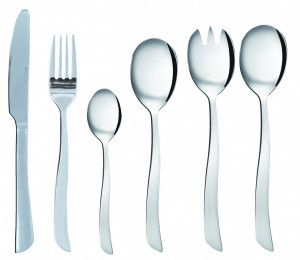 Set tacamuri inox, 50 piese, 12 persoane, ambalate in cutie cadou, Wave - Img 2
