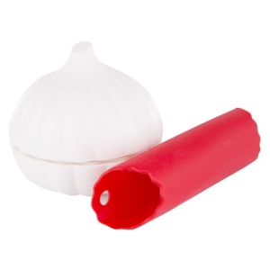 Set tocator manual si curatator usturoi, rosu