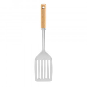 Spatula perforata cu maner lemn, Natural