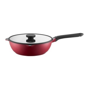 Tigaie wok cu capac 28cm, invelis Qualum Basic, Noel