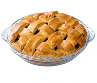 Vas termorezistent cu manere pentru placinta 26x23x5cm, 1.3L, Glass Bakeware - Img 4