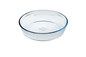 Vas termorezistent rotund pentru prajituri 26x26x6cm, 2.1L, Glass Bakeware - Img 8