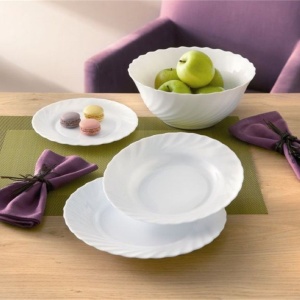 Bol mare 24cm, 2L, alb, Trianon - Img 2