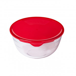Bol termorezistent cu capac din plastic 22cm, 2L, Ocuisine - Img 1