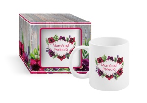 Cana 300ml, mesaj Mama Esti Perfecta, Bg-Tech - Img 2