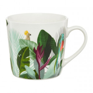 Cana portelan Paradise Jungle, ce se remarca prin designul vesel, inspirat de natura exotica