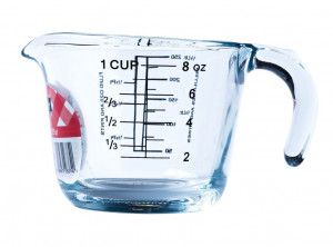 Cana sticla Glass Prepware, cu o suprafata transparenta, ce faciliteaza vizualizarea continutului