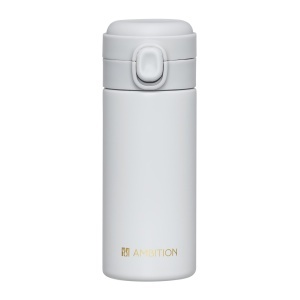 Cana termos 320ml, buton de siguranta, gri, Alice